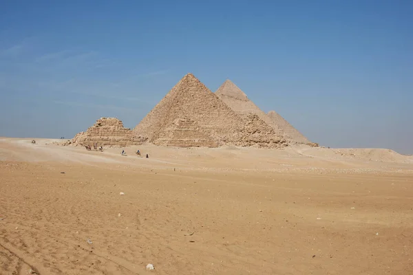 Комплекс Пирамид Гизы Называемый Некрополем Гизы Плато Гиза Египте Включая — стоковое фото
