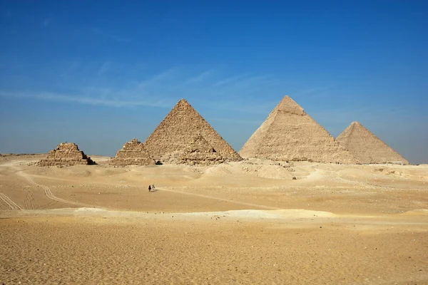 Комплекс Пирамид Гизы Называемый Некрополем Гизы Плато Гиза Египте Включая — стоковое фото