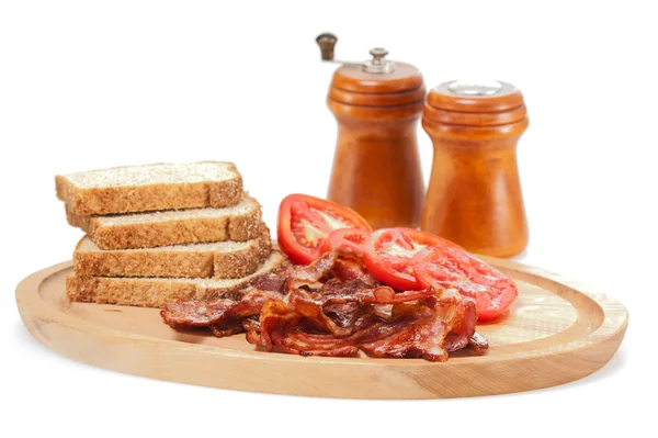 Speck und Tomaten — Stockfoto