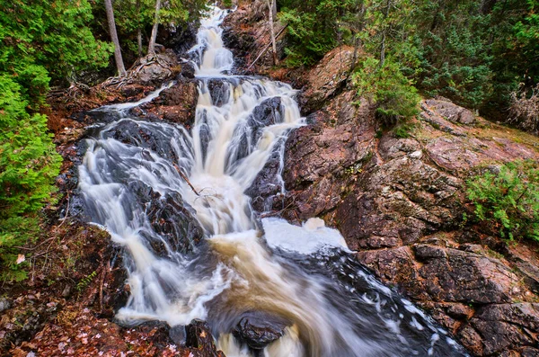 Crystal Falls Est Situé Dans Parc Hiawatha Highlands Aussi Connu — Photo