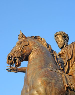 statue of marcus aurelius, rome clipart