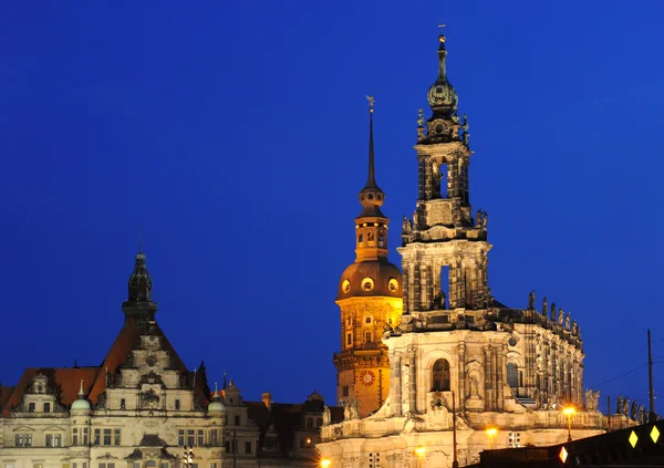 Dresden bei Nacht — Stockfoto