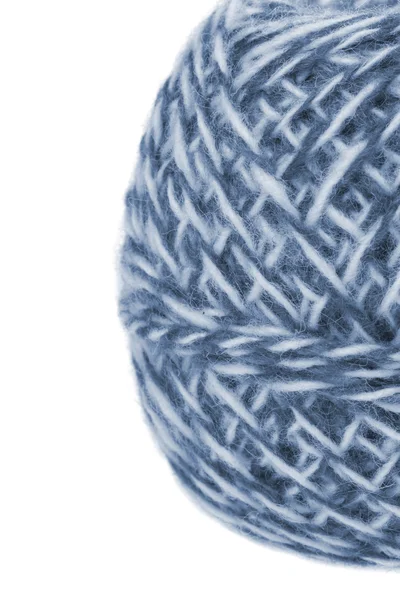 Ball of ice blue white yarn — Stock Photo, Image