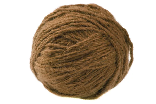 Ball of brown yarn — Stock Photo, Image