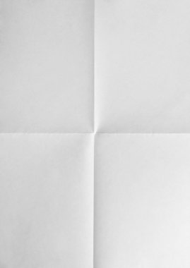 Paper folded in four