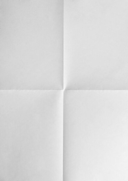 Paper folded in four