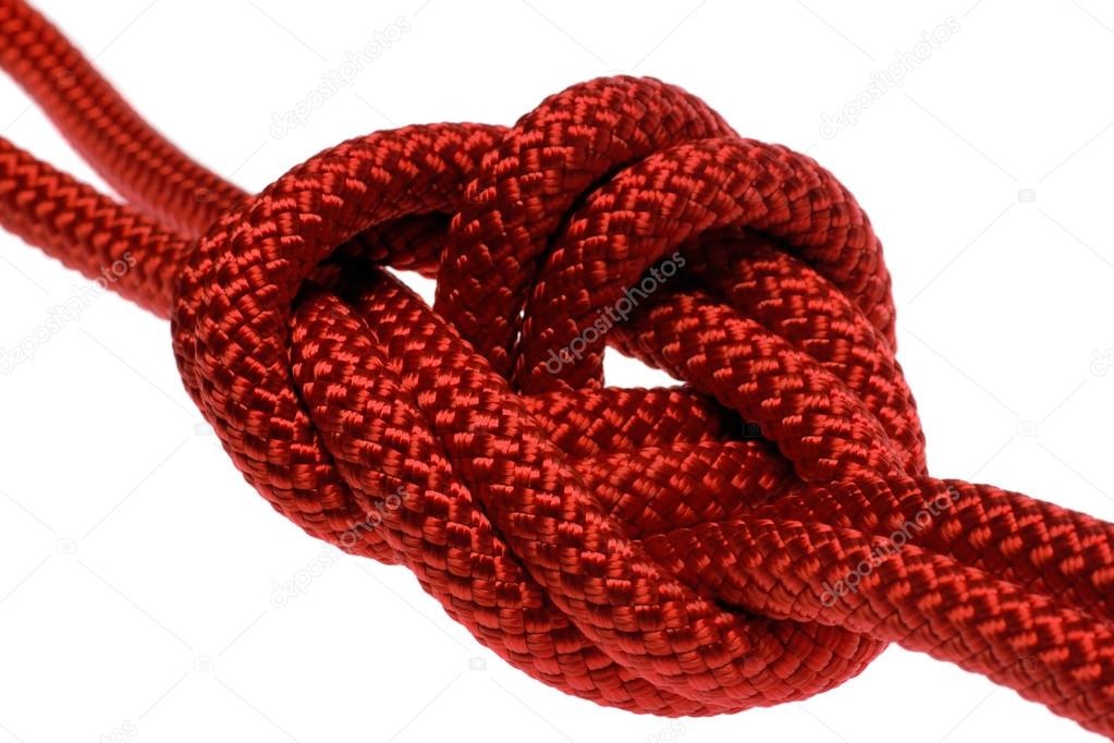 Apocryphal knot on double red rope