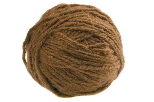 Ball of brown yarn — Stock Photo, Image