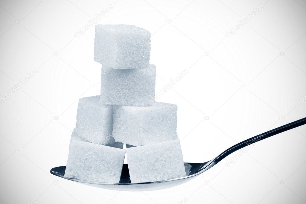 A spoonful of sugar cubes