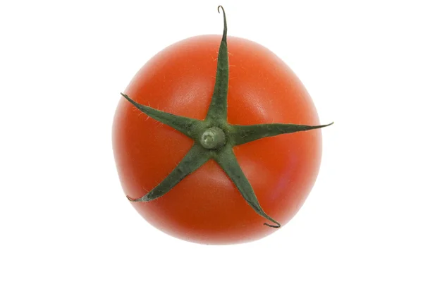 Tomat, udsigt fra toppen, isoleret på hvid baggrund - Stock-foto