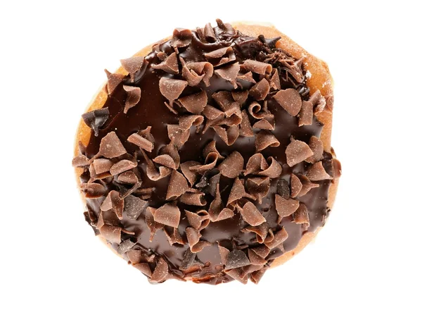 Bovenaanzicht van chocolade donut — Stockfoto