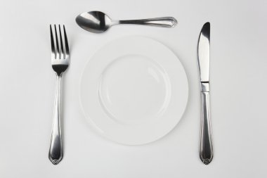 tabak, çatal, bıçak ve kaşık