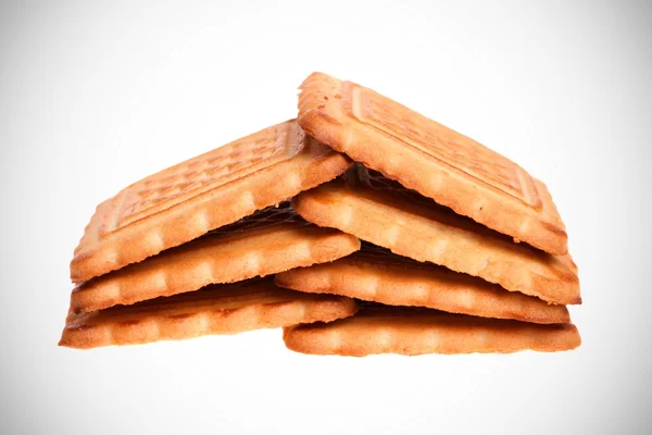 Nahaufnahme von Cookies auf Weiß. — Stockfoto