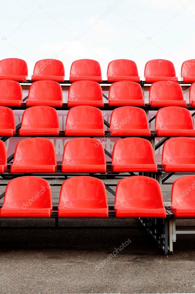 regular red seats in a stadium