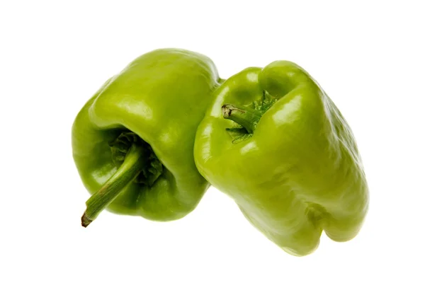 白の 2 つの緑 pappers — ストック写真