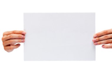 bir reklam holding eller. beyaz izole