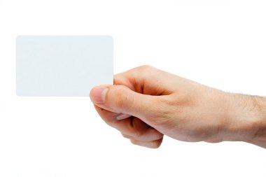 elinde beyaz zemin üzerine duyuru panosu