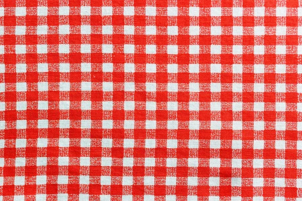 红色和白色亚麻桌布 — 图库照片