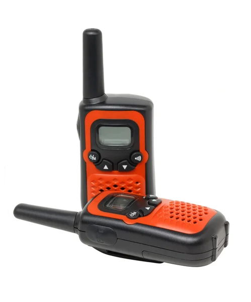 iki radyo iletişimi. beyaz izole