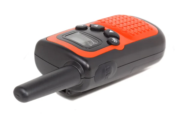 Un walkie talkie arancione. isolato su bianco — Foto Stock