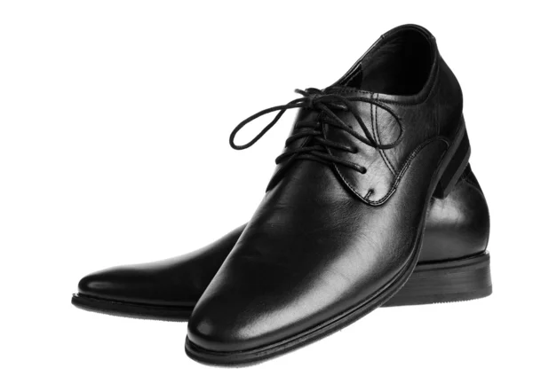 Chaussures noires pour hommes. isolé sur fond blanc — Photo