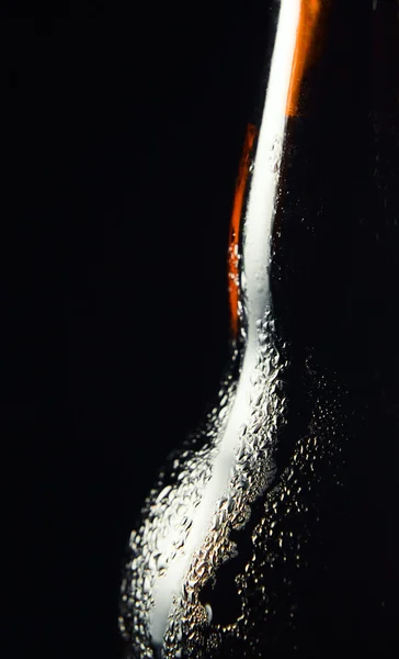 Frostige Bierflasche — Stockfoto