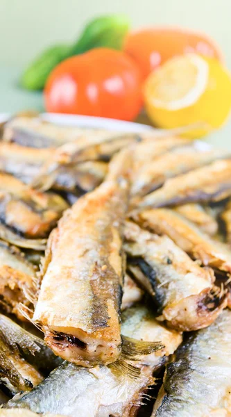 Roasted anchovies — Stock Photo, Image