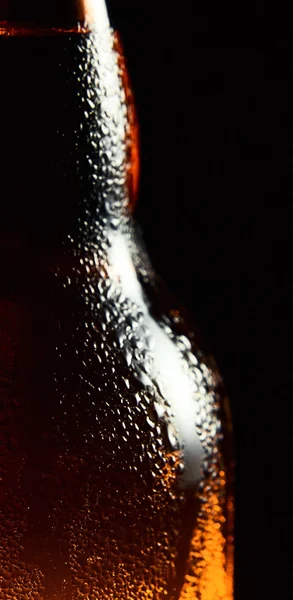 Frostige Bierflasche — Stockfoto