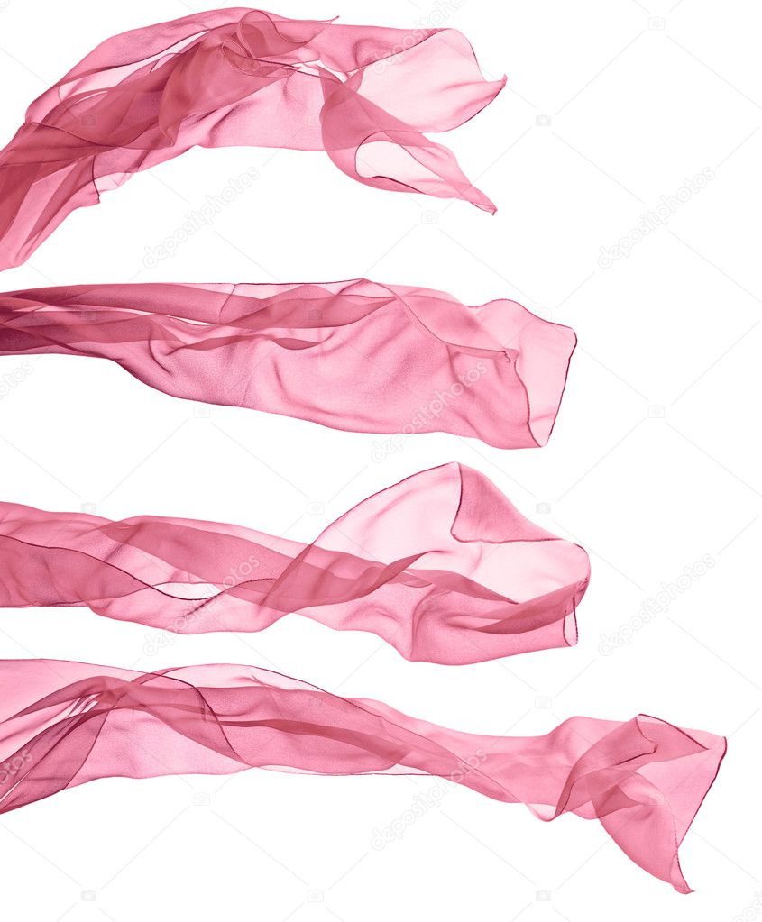 pink scarf on a white background