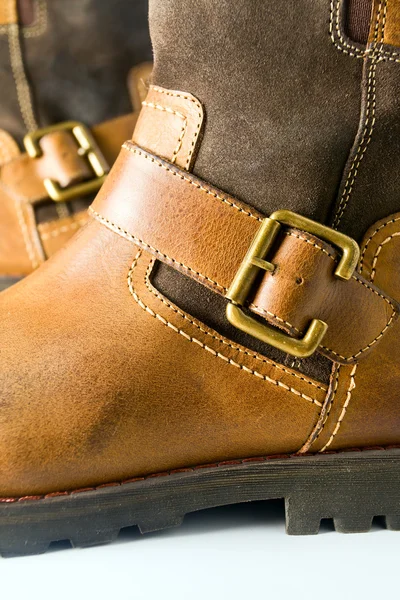 New winter leather boots. — Stock Photo, Image