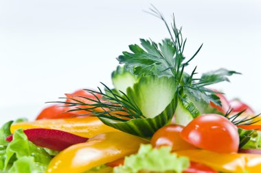 Taze yeşil salata.