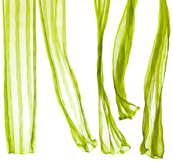 Zelená šála izolovaných na bílém — Stock fotografie
