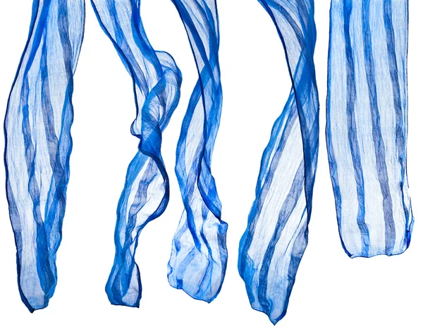 Écharpe bleue isolée sur un blanc — Photo
