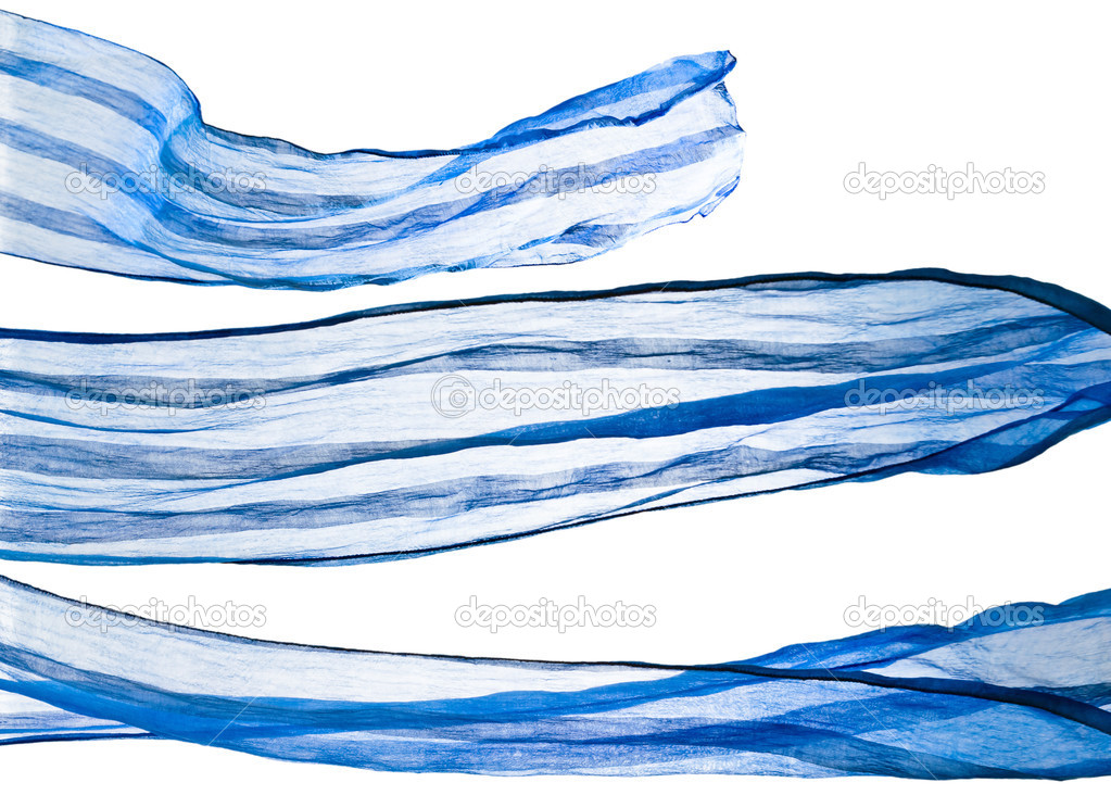 blue scarf isolated on a white