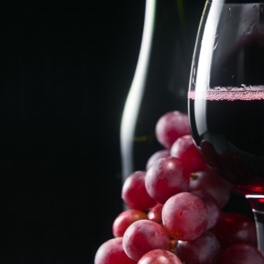 üzüm ve şarap cam