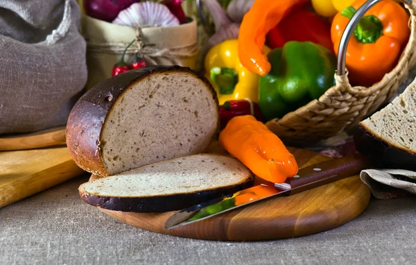 Bread vegetables — Stock Photo, Image