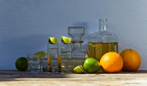 Tequilu a citrusových plodů — Stock fotografie