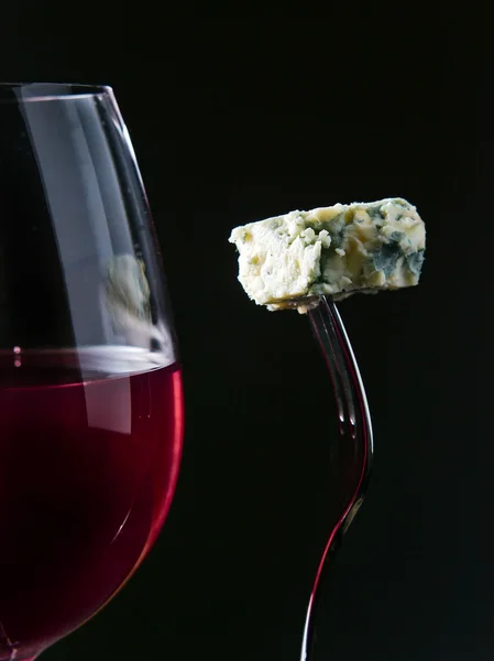 Fromage et vin rouge — Photo