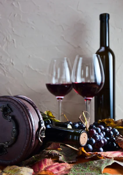 Flasche mit Wein — Stockfoto