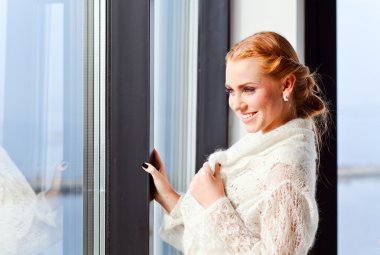 Jersey genç güzel kadın