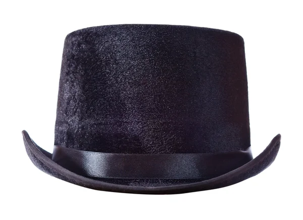 Black top hat on white — Stock Photo, Image