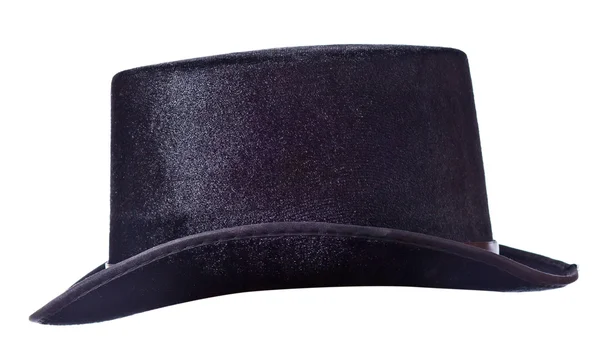 Black top hat on white — Stock Photo, Image