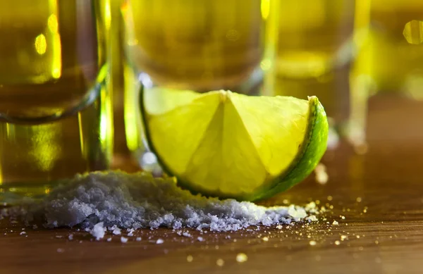Tequila, lime och salt — Stockfoto