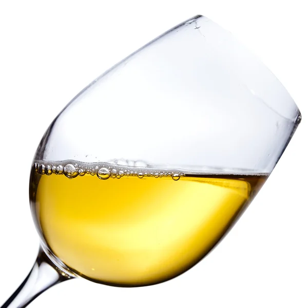 Λευκός οίνος απομονωμένος σε λευκό φόντο — Φωτογραφία Αρχείου