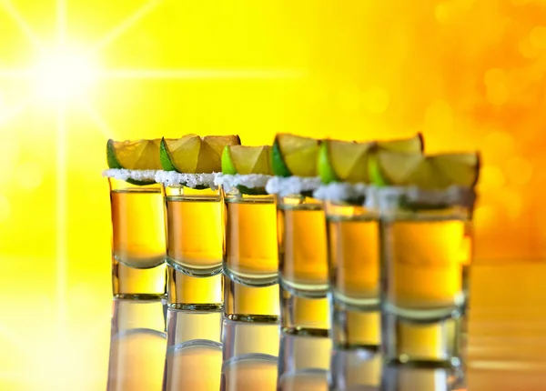 Tequila, citron vert et sel — Photo