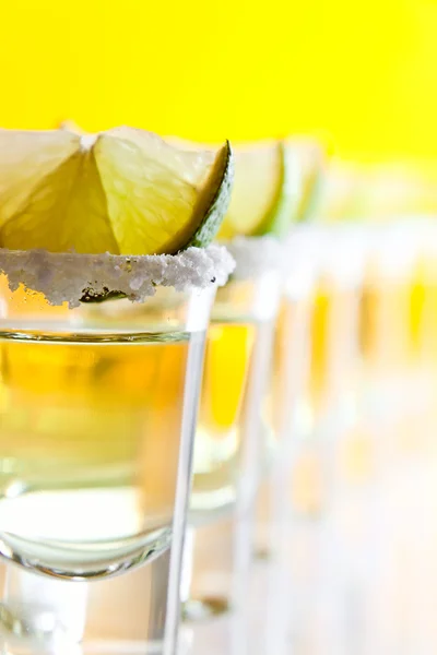 Tequila , lime and salt — Stock Photo, Image