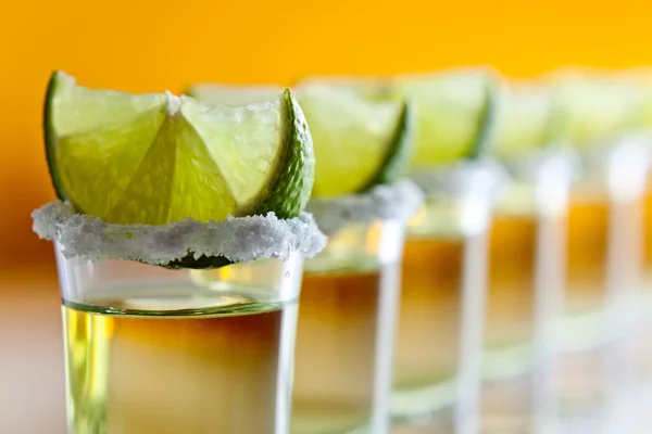 Tequila, cal e sal — Fotografia de Stock