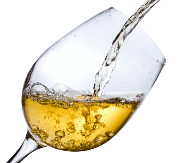 Białe wino, ścieżki przycinające zapisane — Zdjęcie stockowe