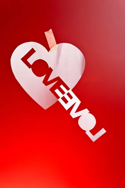 Heart and word "love" — Stock Photo, Image