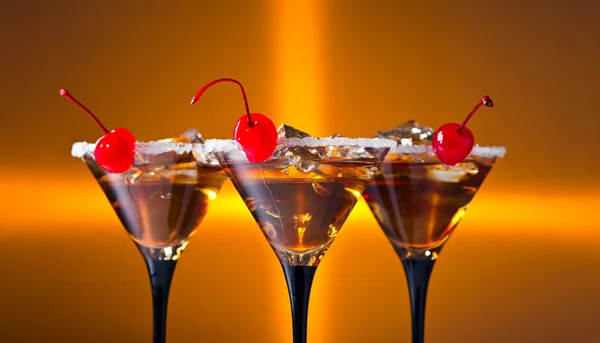 Cocktails with cherry — Stock Photo, Image